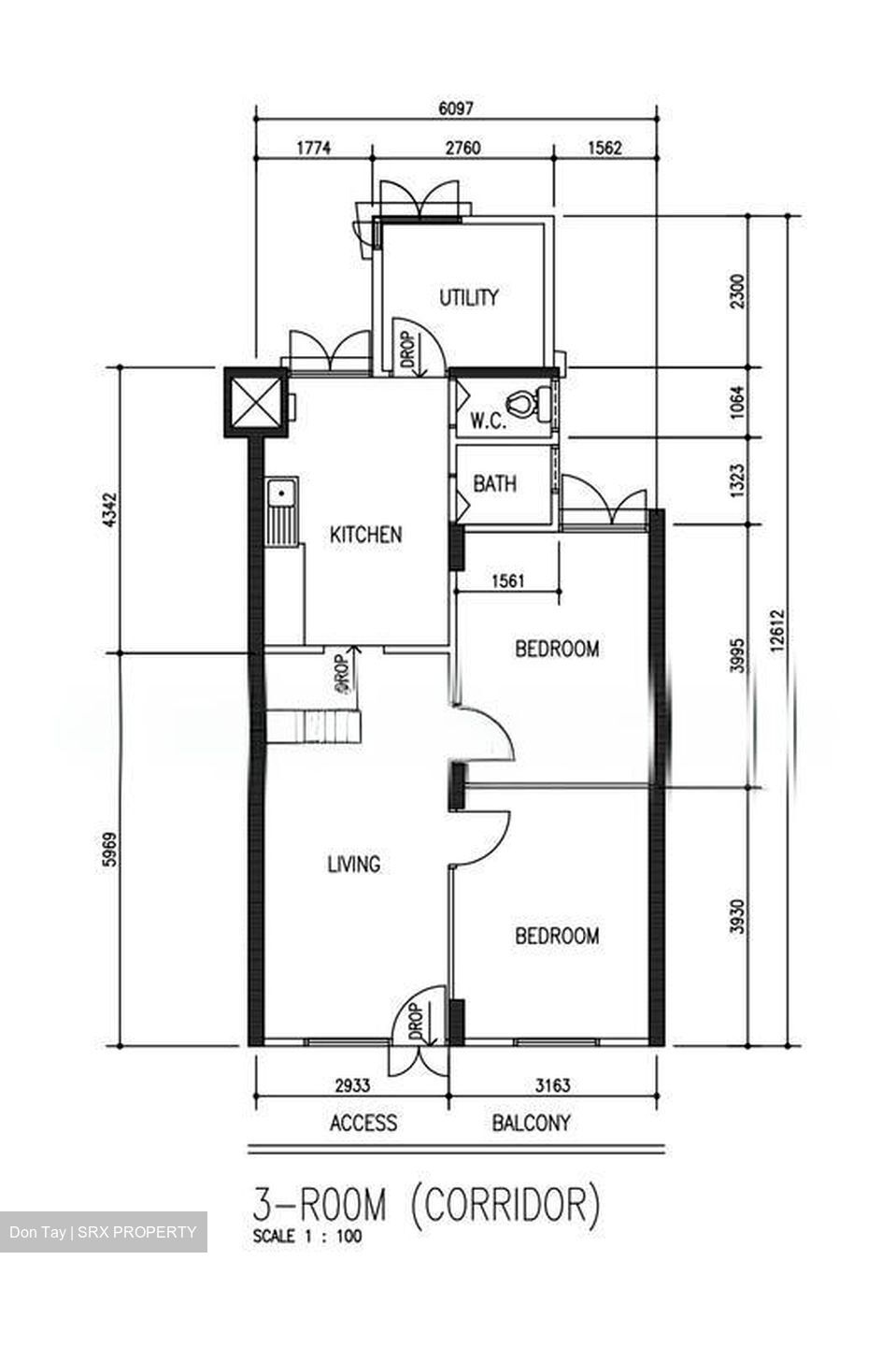 Blk 2 Brickworks Estate (Bukit Merah), HDB 3 Rooms #565953011